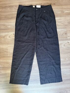 A New Day Classic Black Wide-Leg Trousers Size: 17